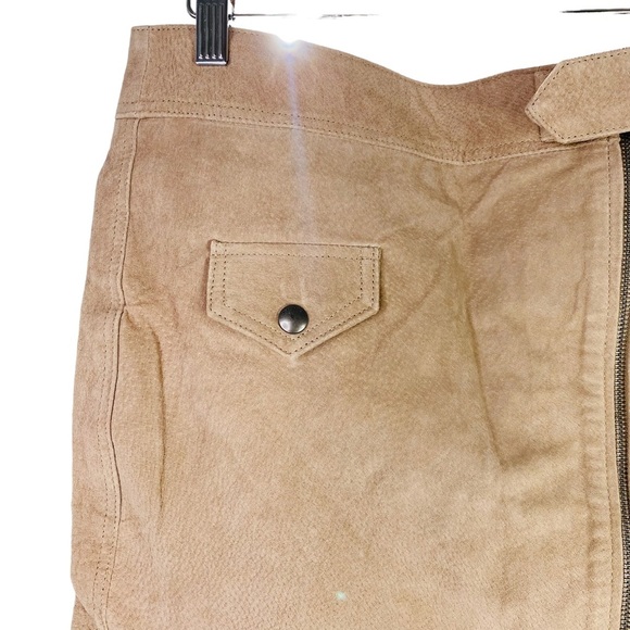 BLANKNYC NWT Moto Suede Leather Festival Mini Skirt in Bare It All Size 28 - Picture 8 of 12